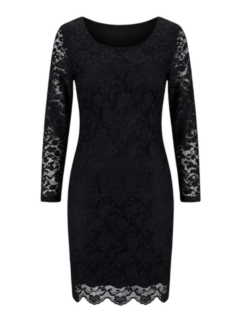 Forever 21 Black Floral Lace Bodycon Mini Dress XL